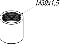 Бобышка М39х1,5 (для датчиков с полуоткрытой мембраной)