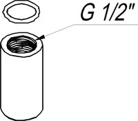 Бобышка G1/2", уплотнительное кольцо (для датчиков cо штуцерами G1/2")