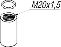 Бобышка М20х1,5, уплотнительное кольцо (для датчиков cо штуцерами М20х1,5)