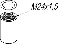 Бобышка М24х1,5, уплотнительное кольцо (для датчиков с полуоткрытой мембраной)