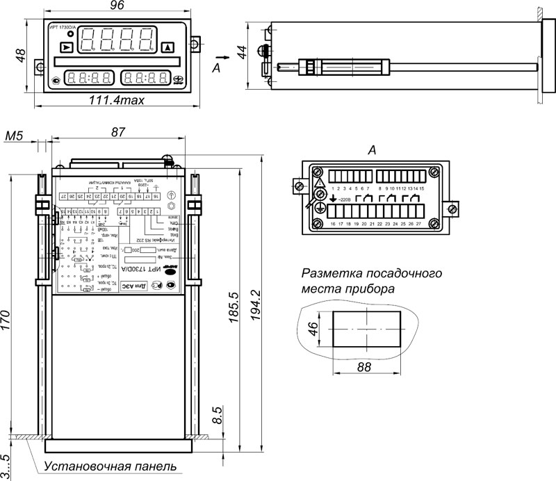 Прибор габарит. М1730к схема подключения. ИРТ 5922 схема подключения. Разъемы у ирт5922. Измеритель-регулятор Технологический ИРТ 1730d/a.